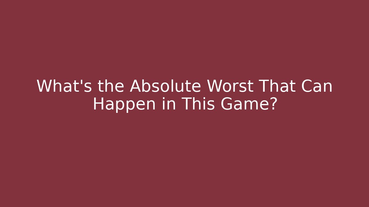 What's the Absolute Worst That Can Happen in This Game? - Felix Cat Insurance
