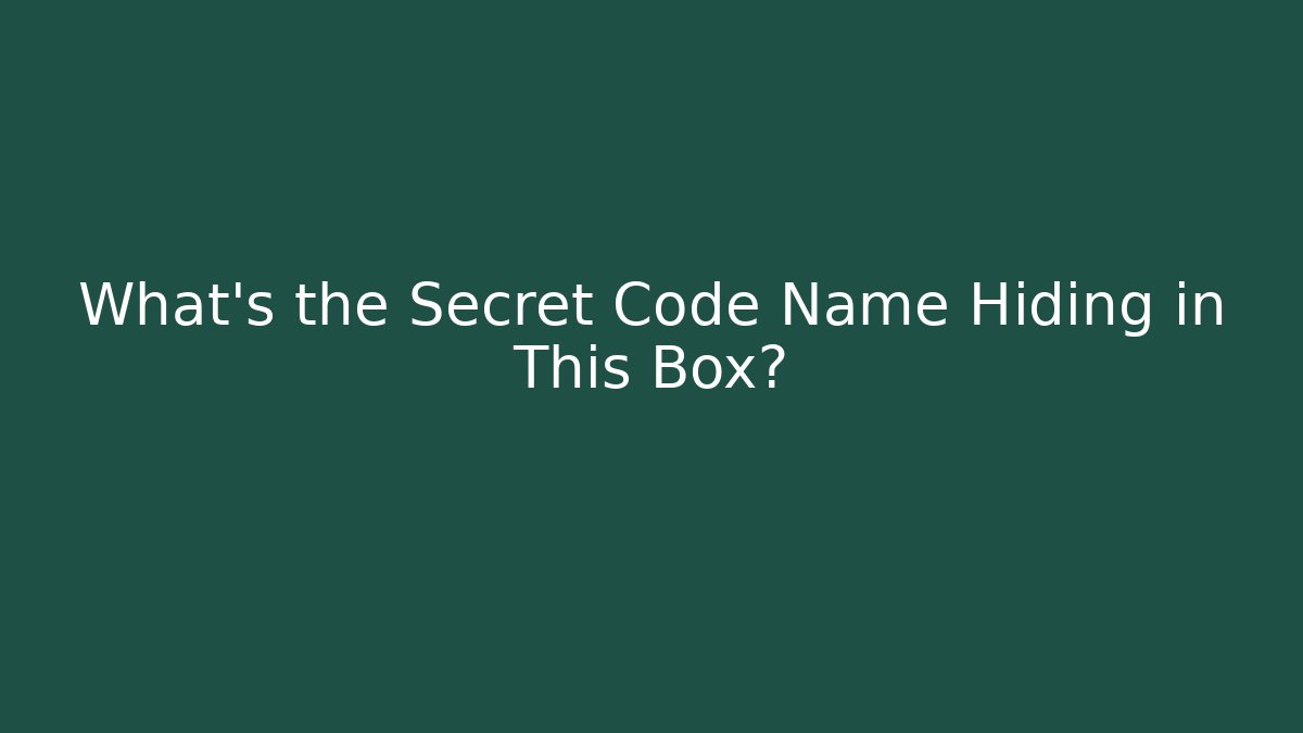 What's the Secret Code Name Hiding in This Box? - Felix Cat Insurance