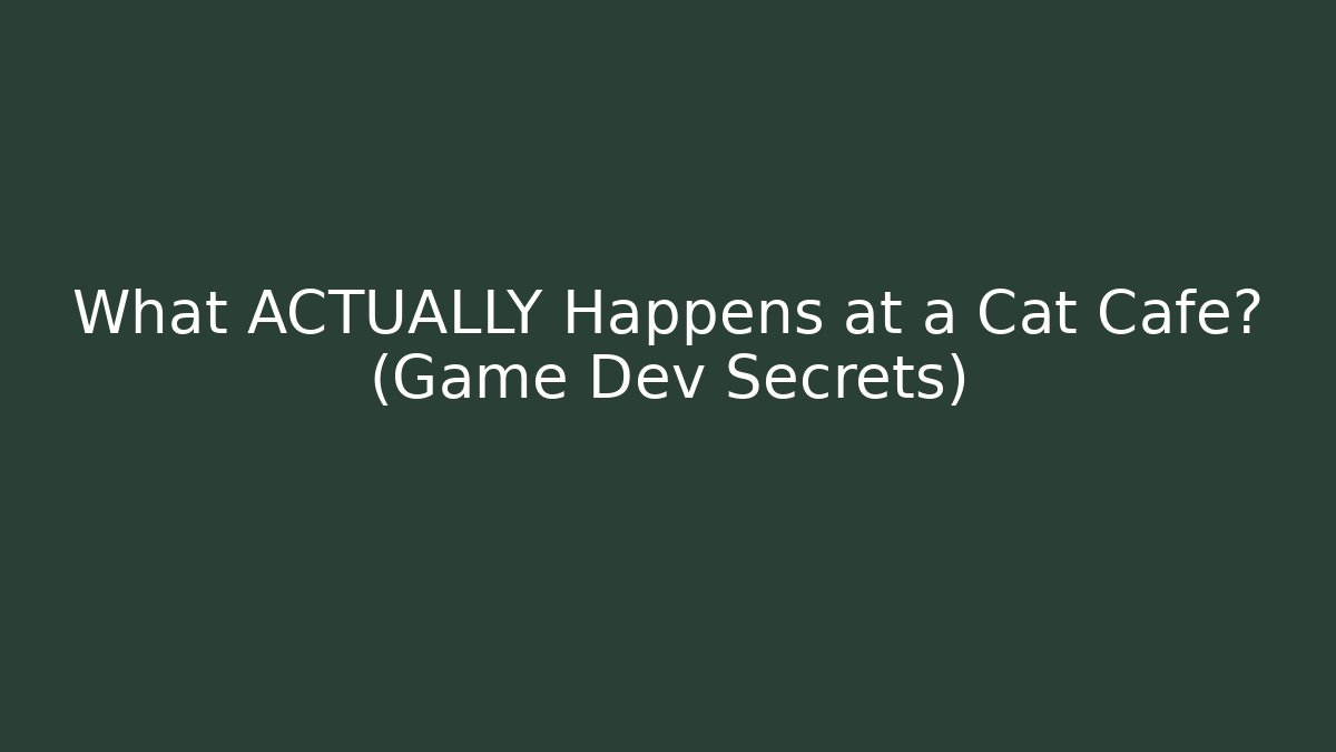 What ACTUALLY Happens at a Cat Cafe? (Game Dev Secrets)