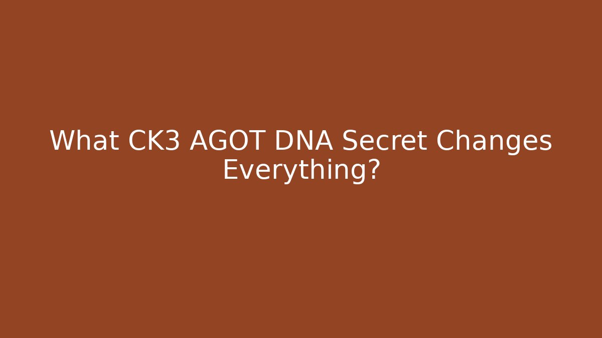 What CK3 AGOT DNA Secret Changes Everything? - Felix Cat Insurance