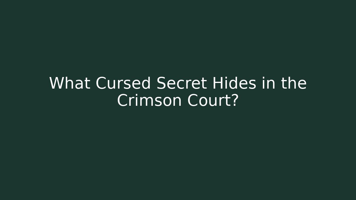 What Cursed Secret Hides in the Crimson Court?