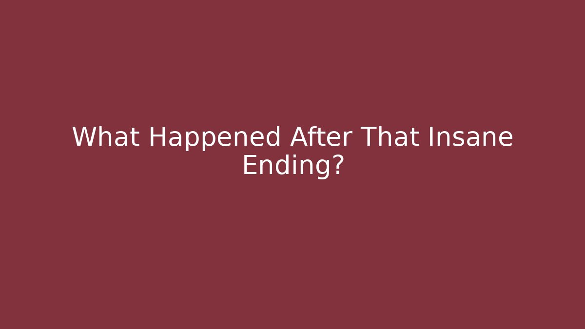 What Happened After That Insane Ending? - Felix Cat Insurance
