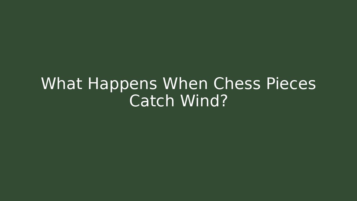 What Happens When Chess Pieces Catch Wind?
