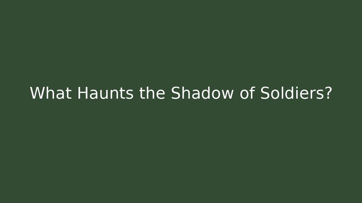 What Haunts the Shadow of Soldiers?