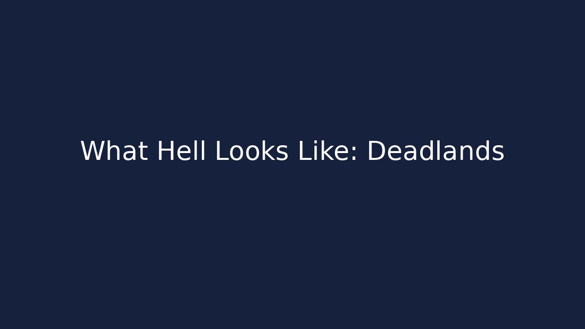What Hell Looks Like: Deadlands