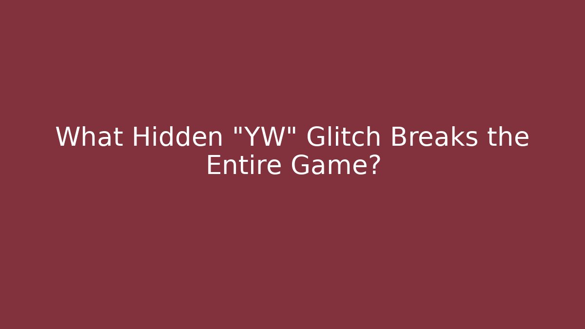 What Hidden "YW" Glitch Breaks the Entire Game? - Felix Cat Insurance