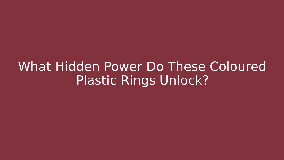 What Hidden Power Do These Coloured Plastic Rings Unlock? - Felix Cat Insurance