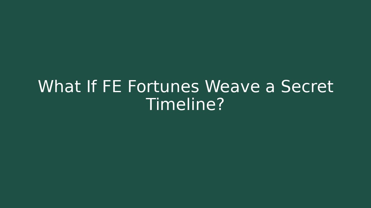 What If FE Fortunes Weave a Secret Timeline?