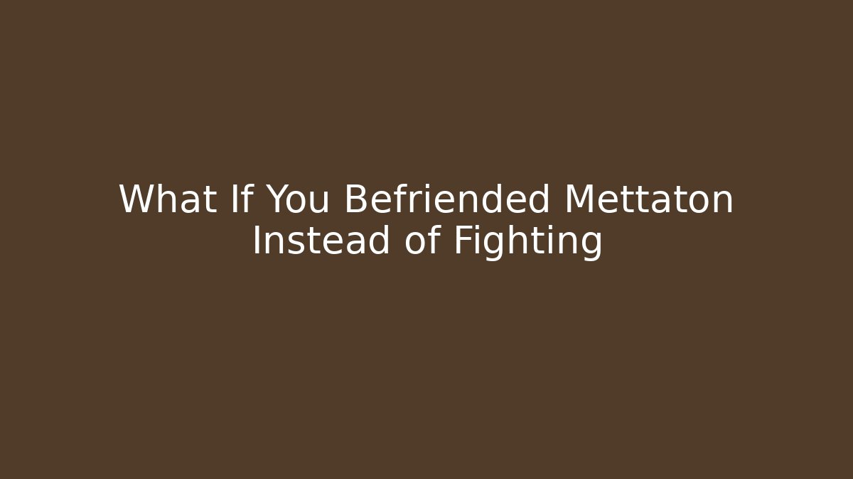 What If You Befriended Mettaton Instead of Fighting