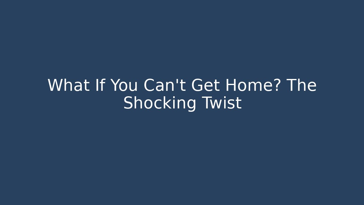 What If You Can't Get Home? The Shocking Twist - Felix Cat Insurance