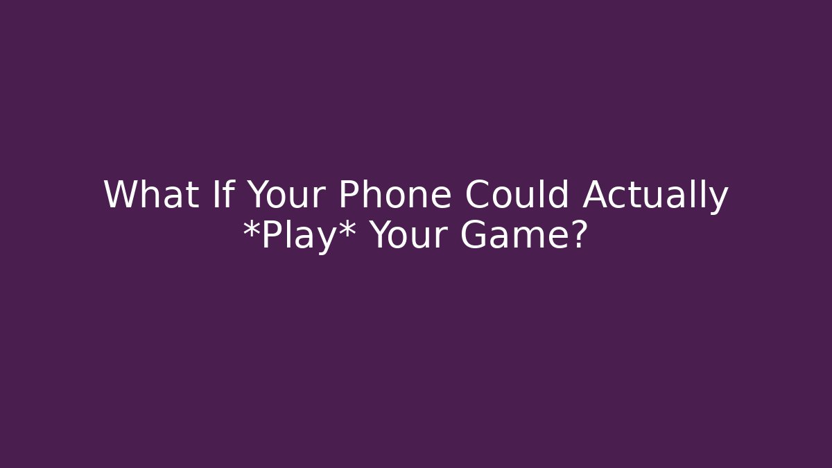 What If Your Phone Could Actually *Play* Your Game? - Felix Cat Insurance