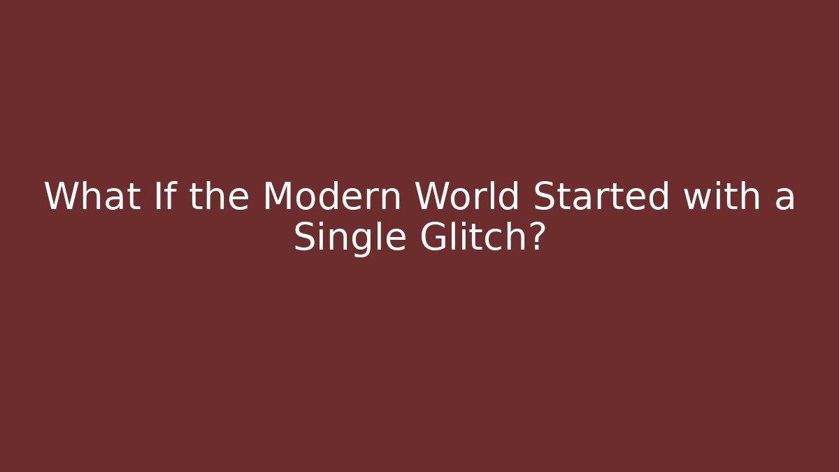 What If the Modern World Started with a Single Glitch? - Felix Cat Insurance