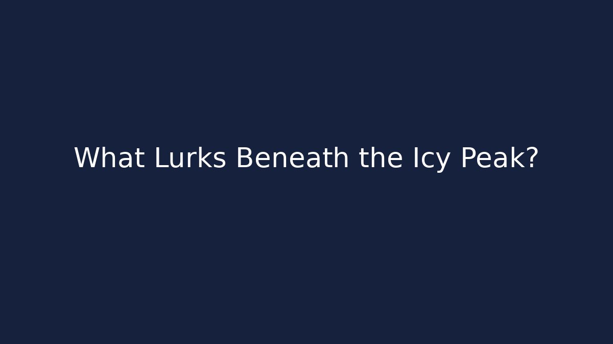 What Lurks Beneath the Icy Peak?