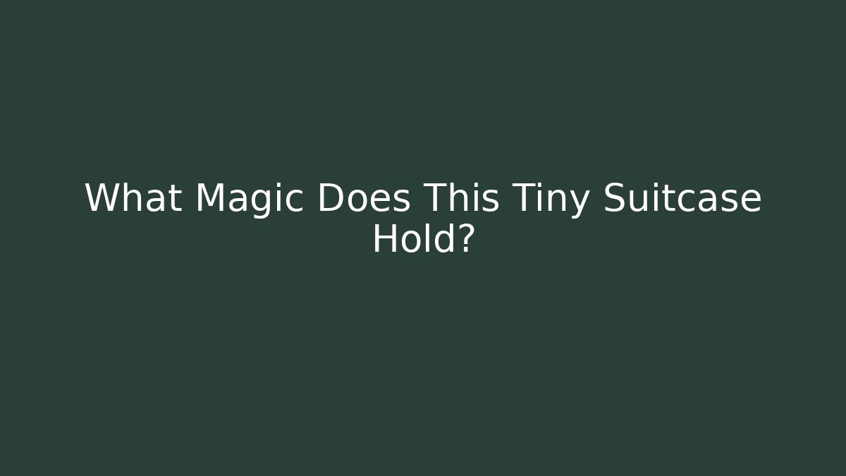 What Magic Does This Tiny Suitcase Hold?