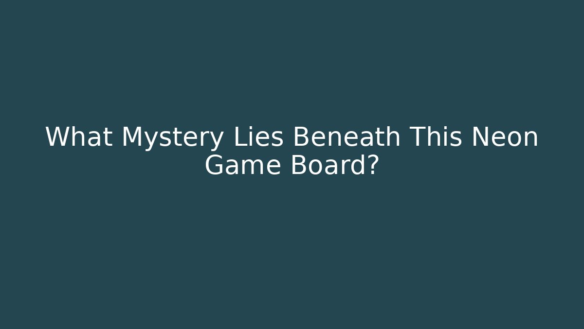 What Mystery Lies Beneath This Neon Game Board?