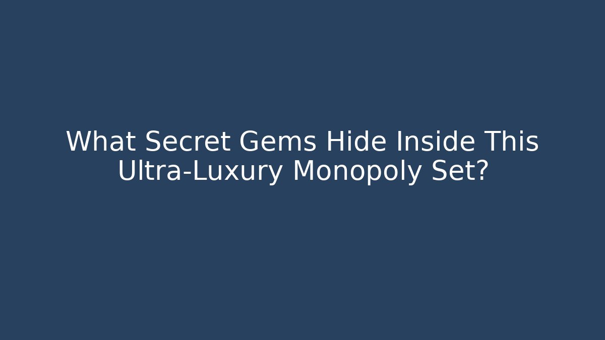 What Secret Gems Hide Inside This Ultra-Luxury Monopoly Set?