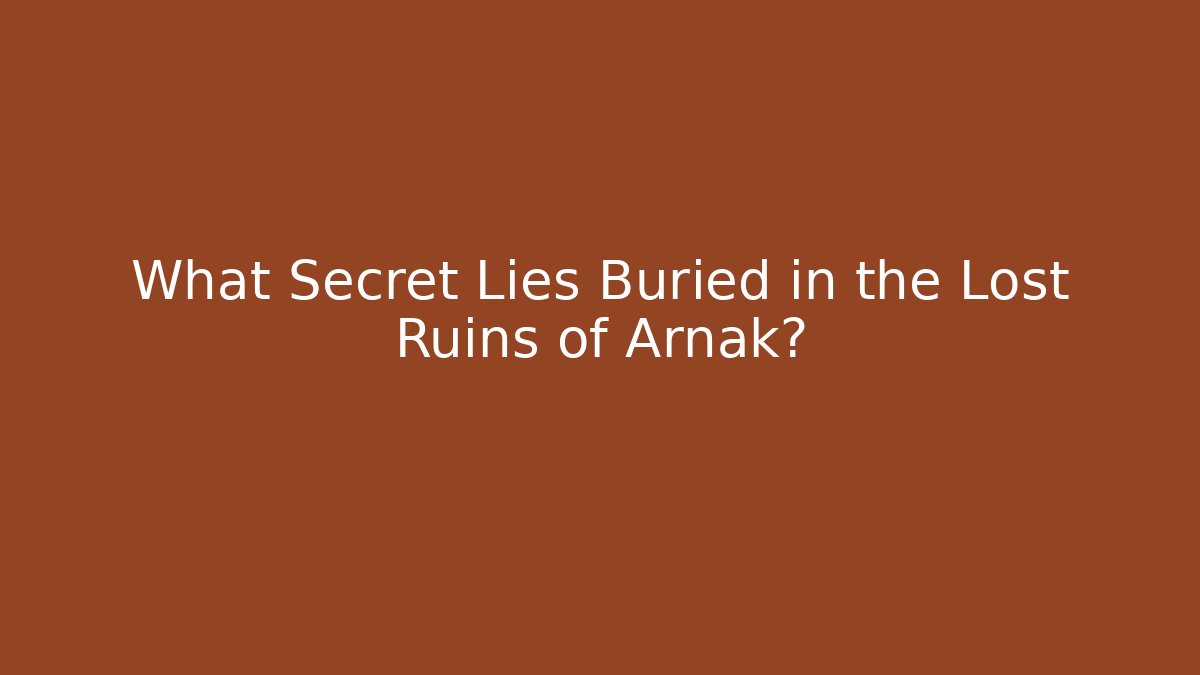 What Secret Lies Buried in the Lost Ruins of Arnak?