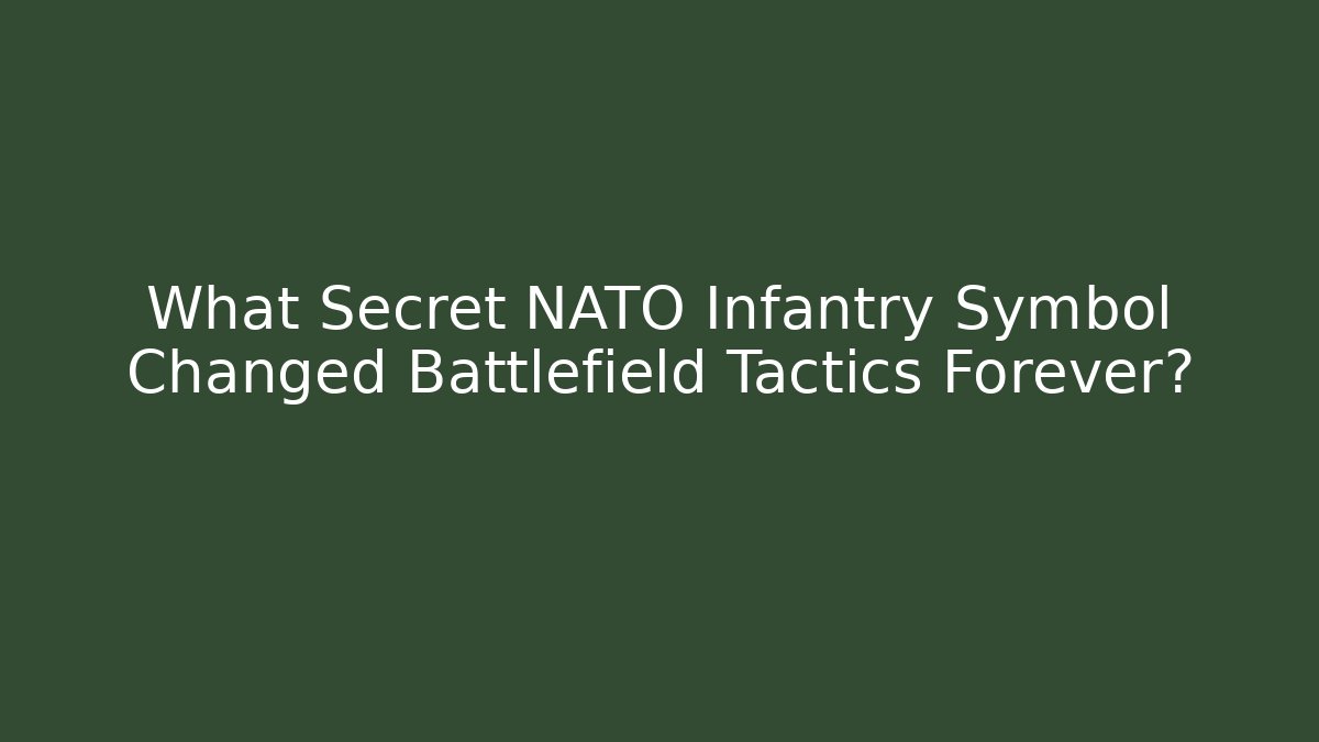 What Secret NATO Infantry Symbol Changed Battlefield Tactics Forever?