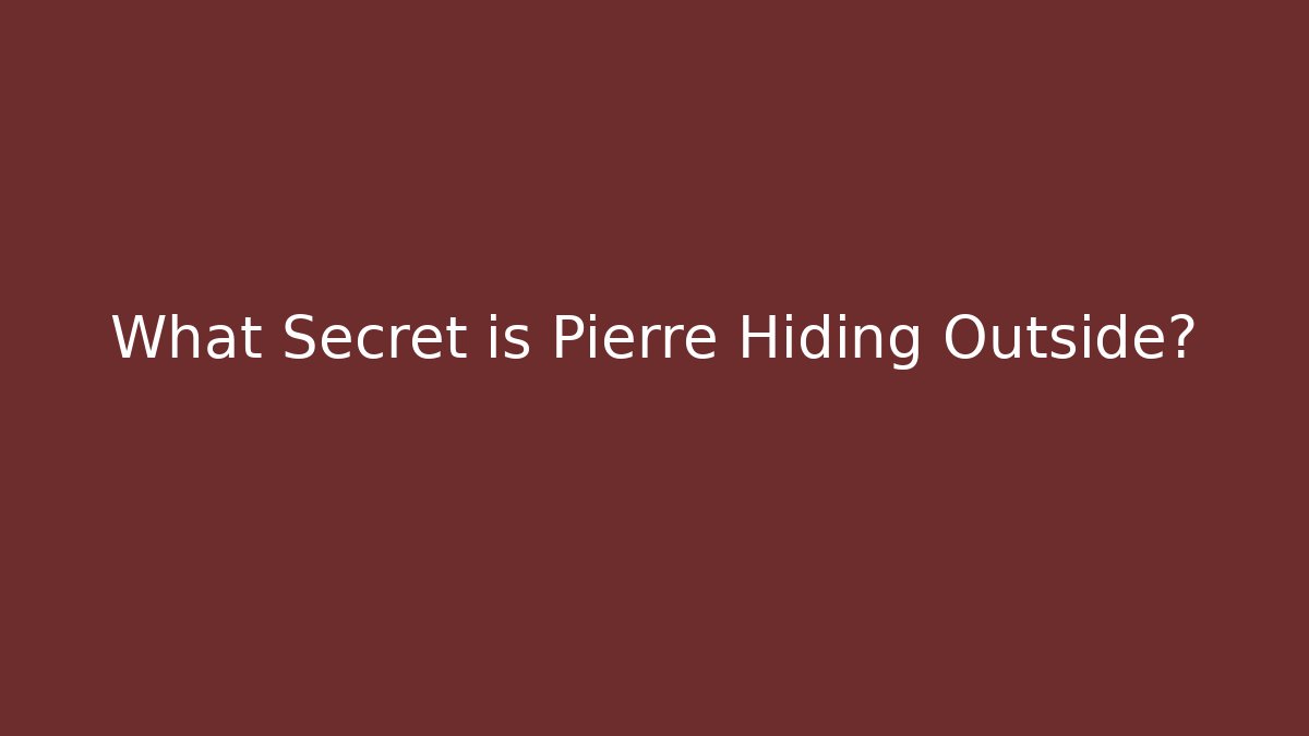 What Secret is Pierre Hiding Outside? - Felix Cat Insurance
