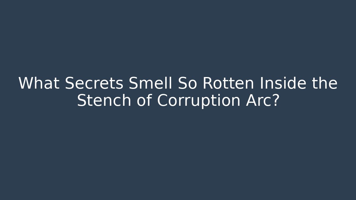 What Secrets Smell So Rotten Inside the Stench of Corruption Arc?