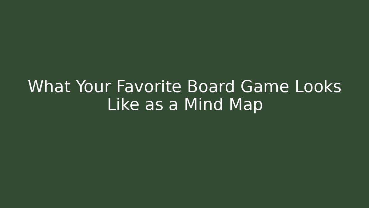 What Your Favorite Board Game Looks Like as a Mind Map