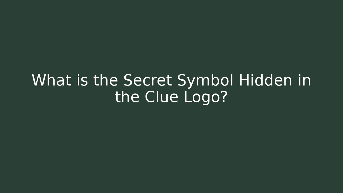 What is the Secret Symbol Hidden in the Clue Logo?
