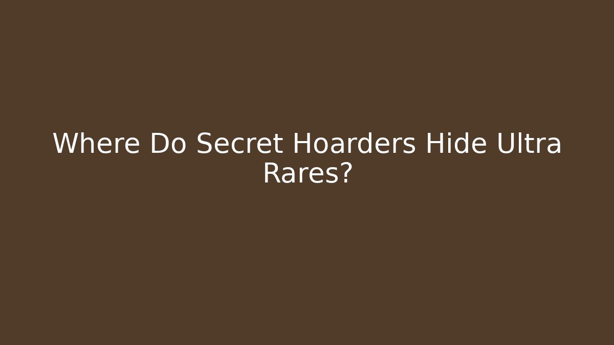 Where Do Secret Hoarders Hide Ultra Rares?