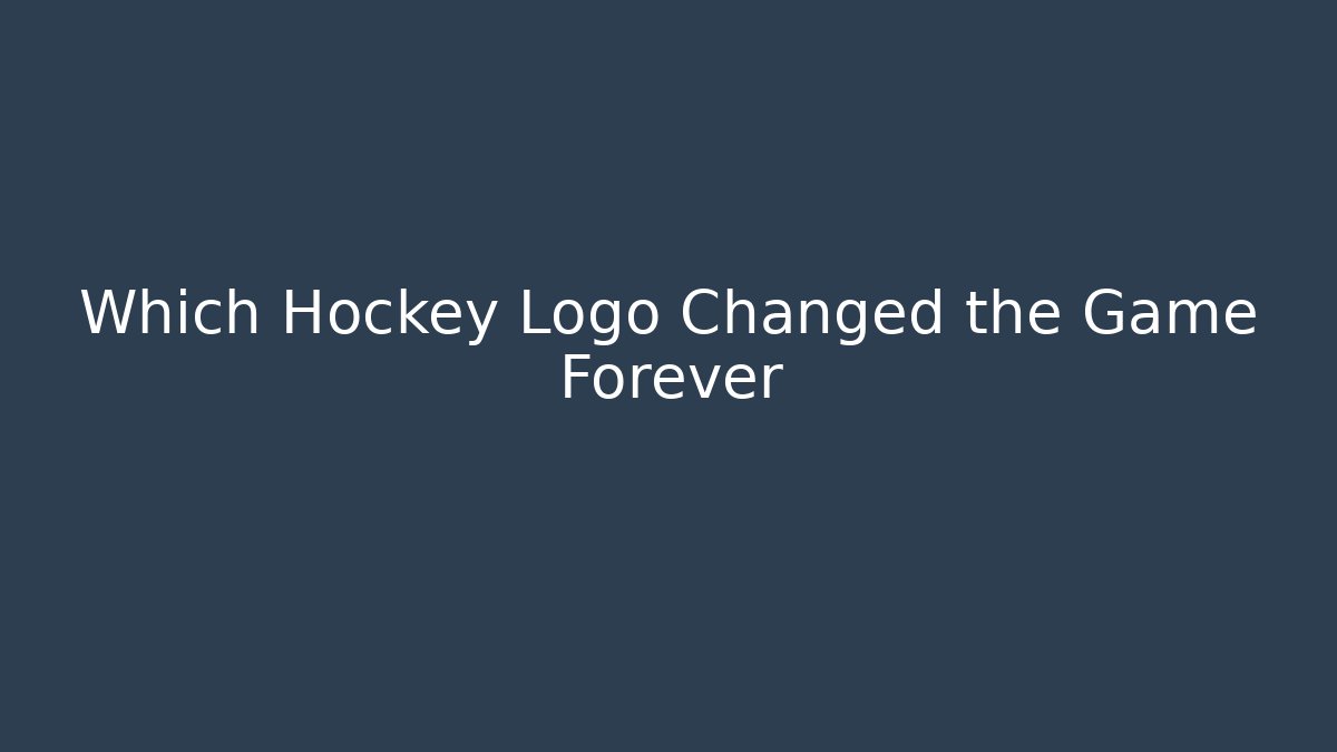 Which Hockey Logo Changed the Game Forever