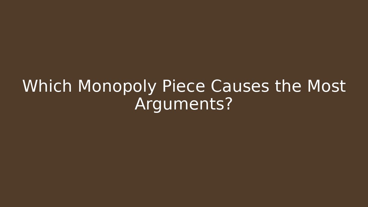 Which Monopoly Piece Causes the Most Arguments? - Felix Cat Insurance