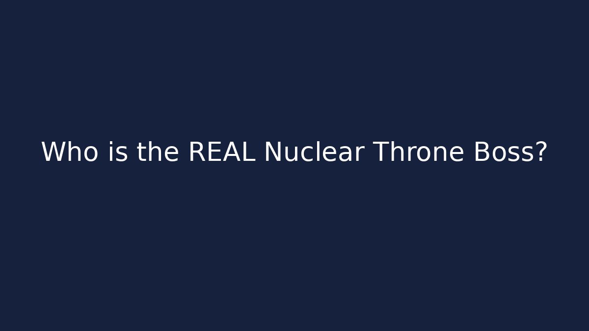 Who is the REAL Nuclear Throne Boss?