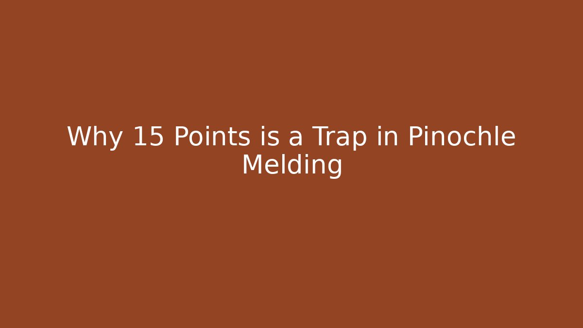 Why 15 Points is a Trap in Pinochle Melding - Felix Cat Insurance