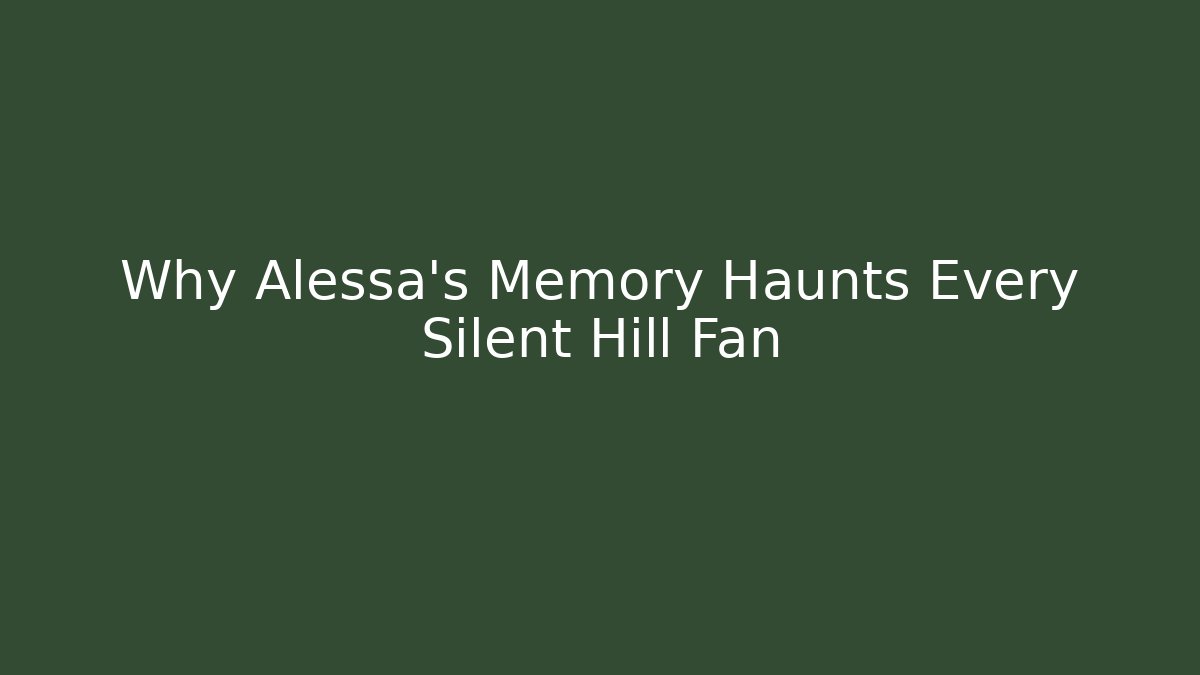Why Alessa's Memory Haunts Every Silent Hill Fan - Felix Cat Insurance