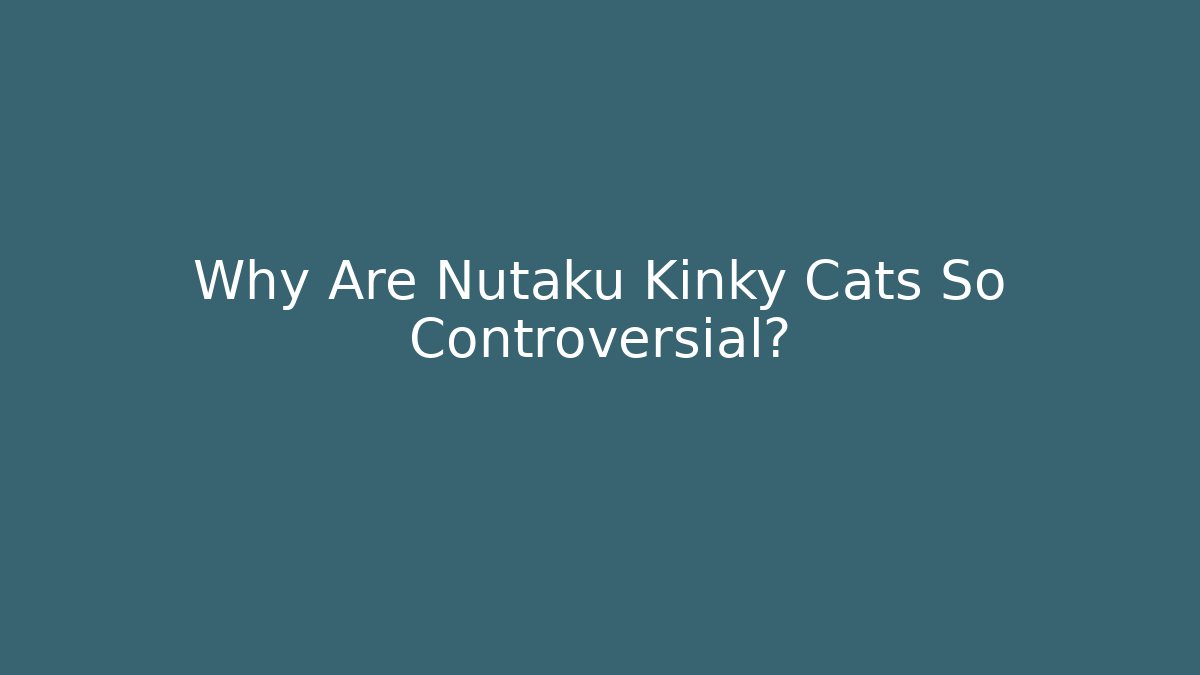 Why Are Nutaku Kinky Cats So Controversial? - Felix Cat Insurance