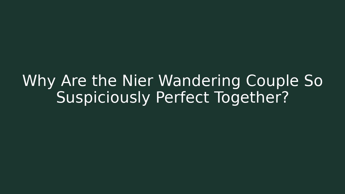 Why Are the Nier Wandering Couple So Suspiciously Perfect Together?