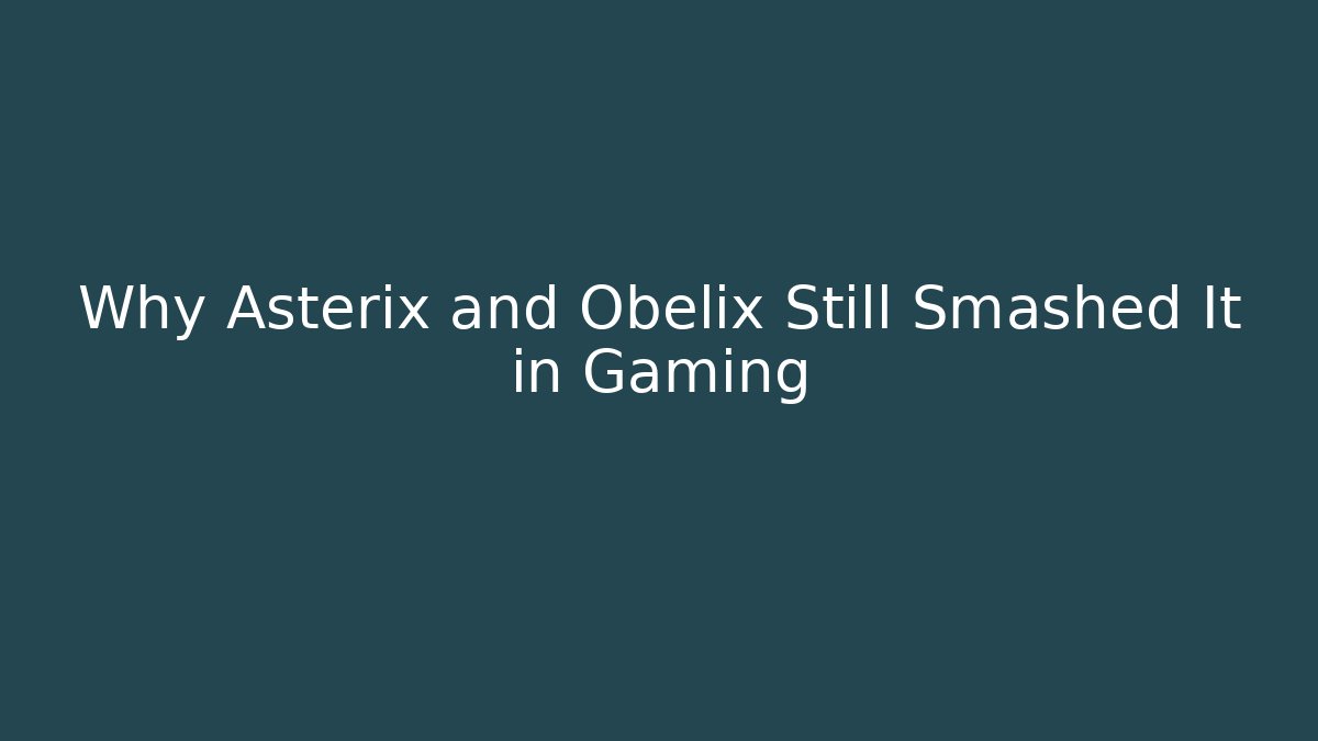 Why Asterix and Obelix Still Smashed It in Gaming - Felix Cat Insurance