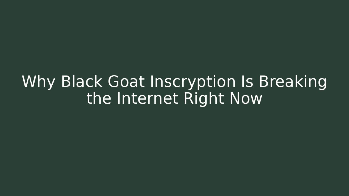 Why Black Goat Inscryption Is Breaking the Internet Right Now