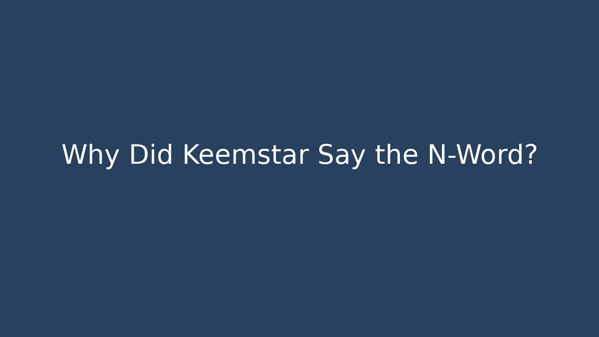 Why Did Keemstar Say the N-Word? - Felix Cat Insurance