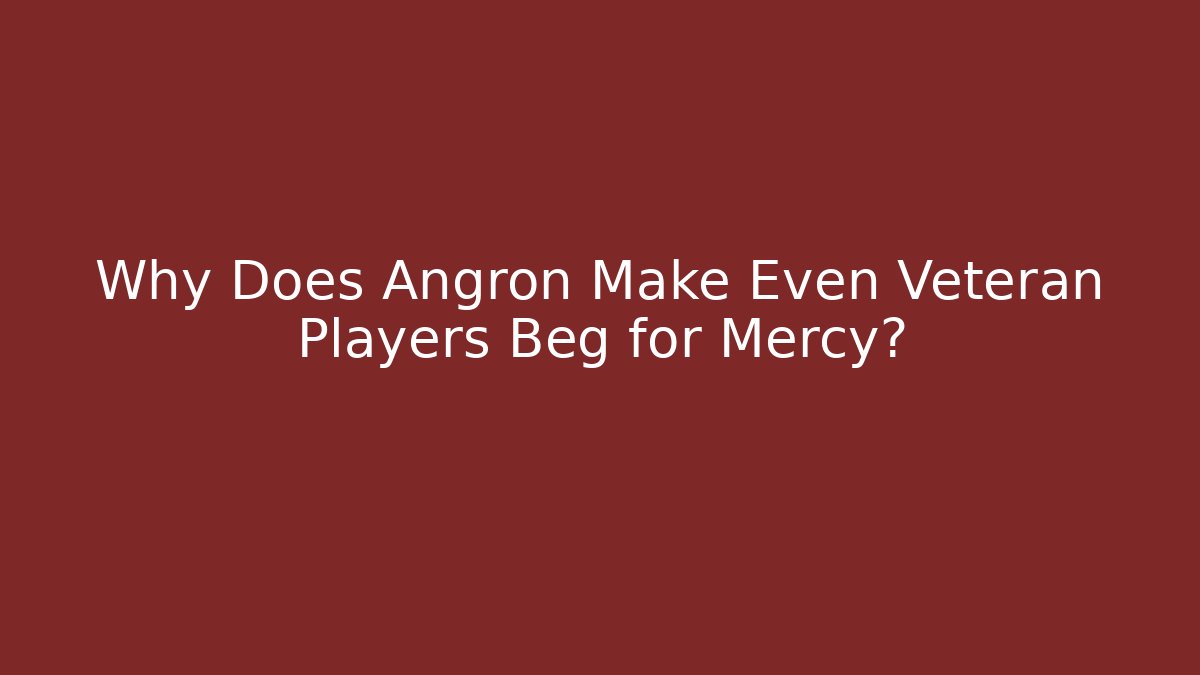 Why Does Angron Make Even Veteran Players Beg for Mercy?