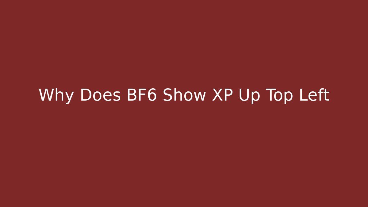 Why Does BF6 Show XP Up Top Left - Felix Cat Insurance