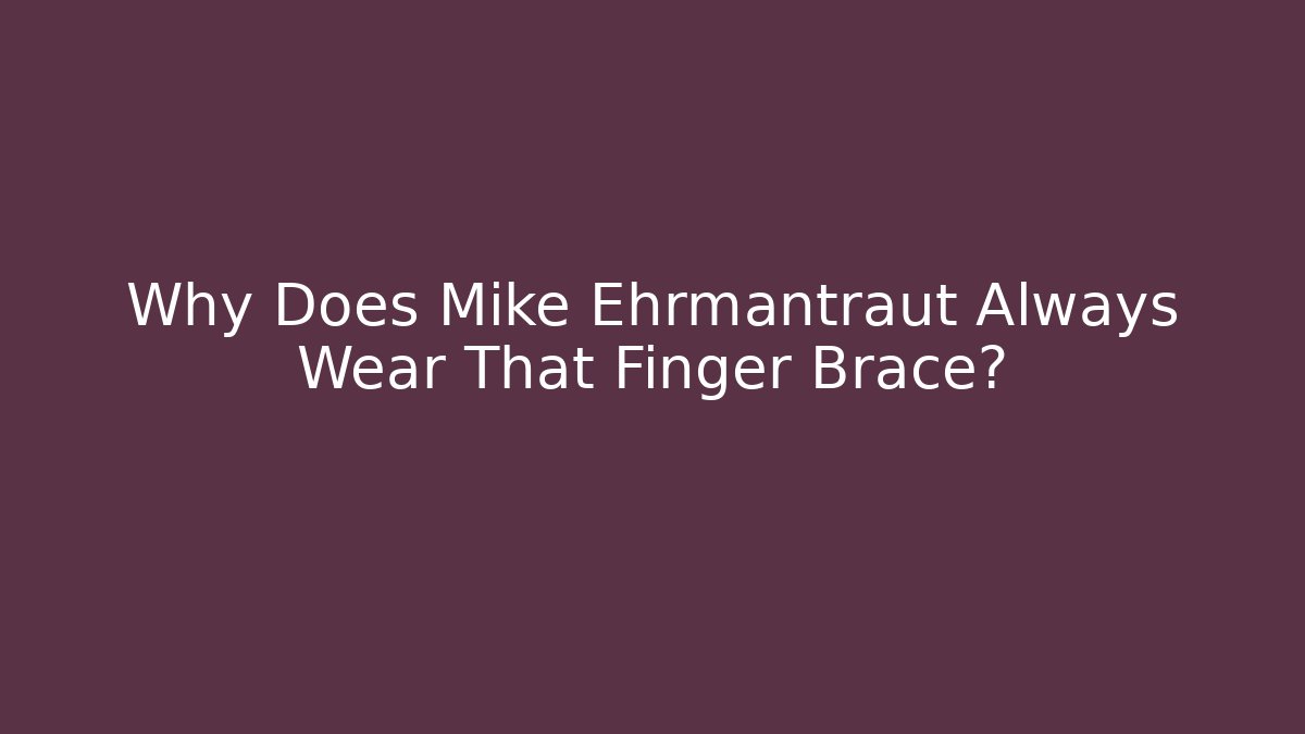 Why Does Mike Ehrmantraut Always Wear That Finger Brace?
