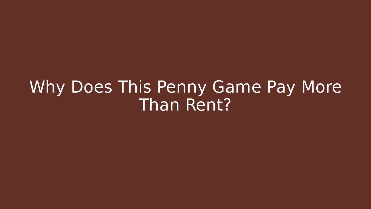 Why Does This Penny Game Pay More Than Rent?
