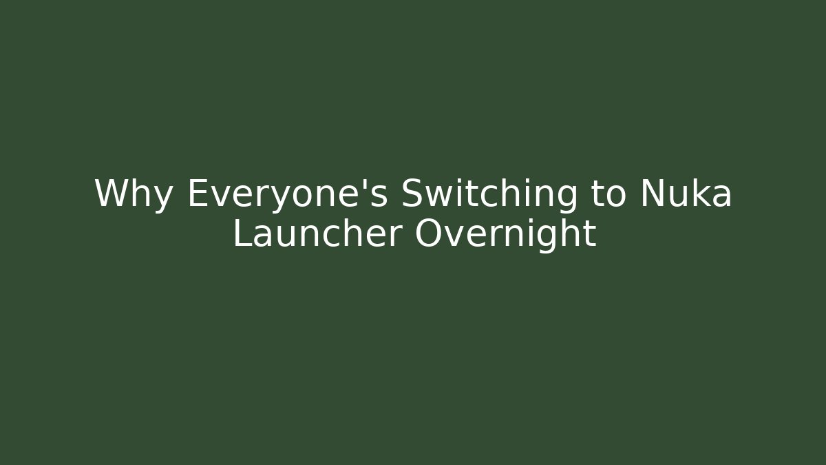 Why Everyone’s Switching to Nuka Launcher Overnight - Felix Cat Insurance
