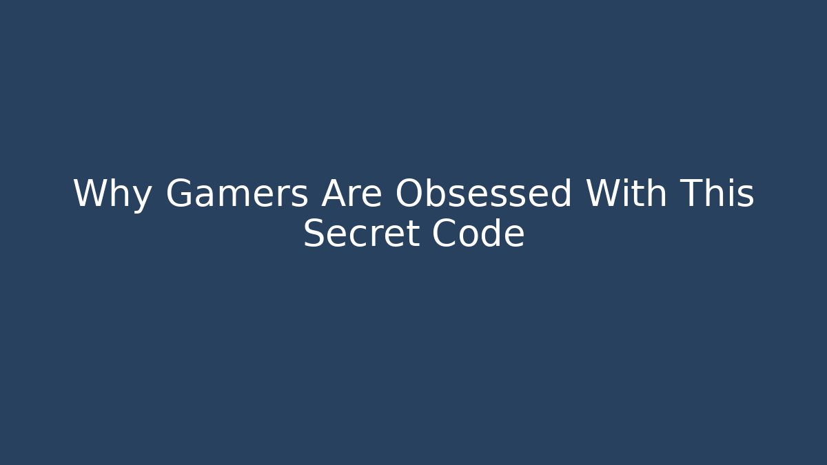 Why Gamers Are Obsessed With This Secret Code - Felix Cat Insurance