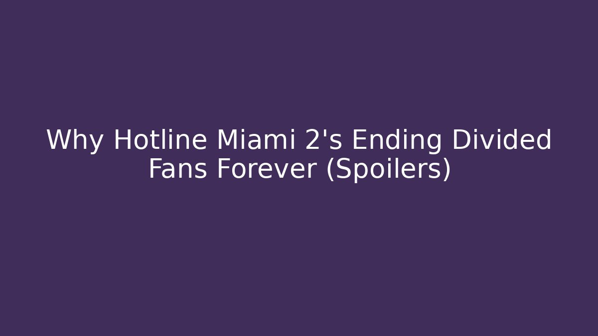 Why Hotline Miami 2's Ending Divided Fans Forever (Spoilers)