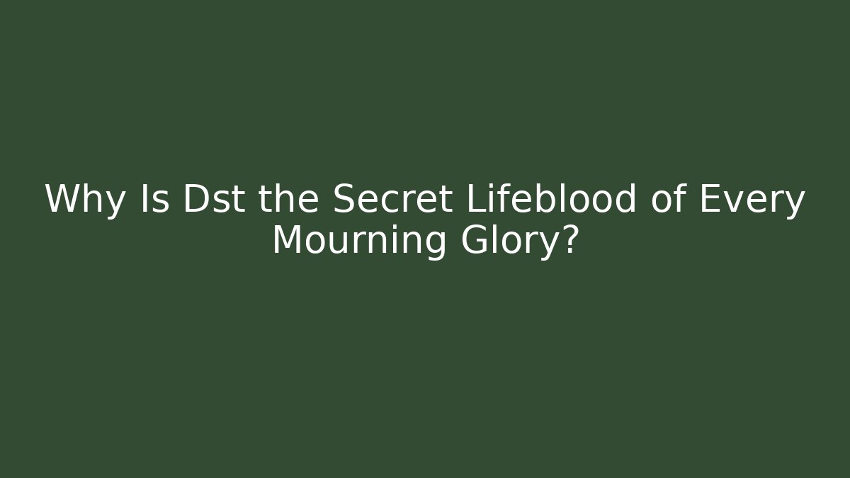 Why Is Dst the Secret Lifeblood of Every Mourning Glory?