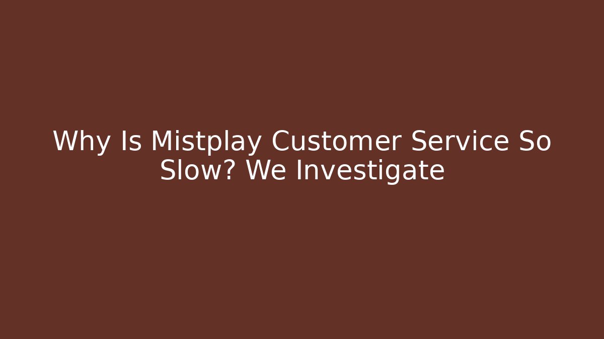 Why Is Mistplay Customer Service So Slow? We Investigate