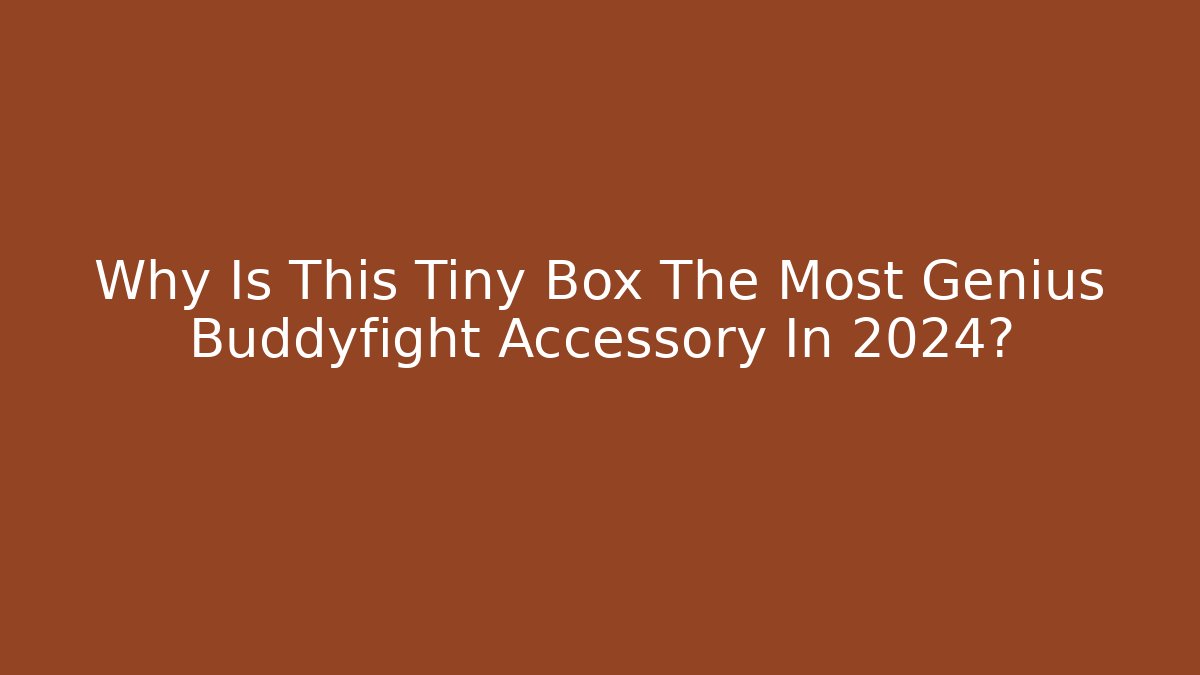 Why Is This Tiny Box The Most Genius Buddyfight Accessory In 2024?