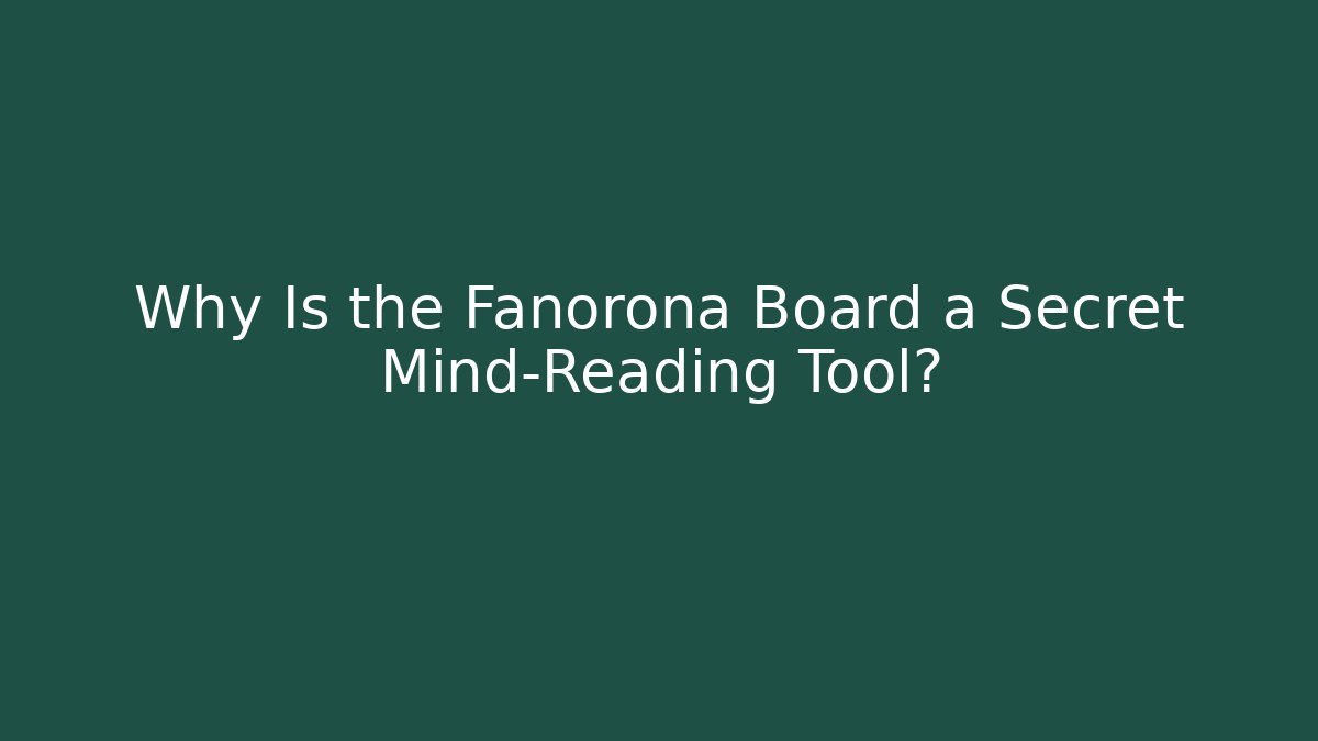Why Is the Fanorona Board a Secret Mind-Reading Tool?