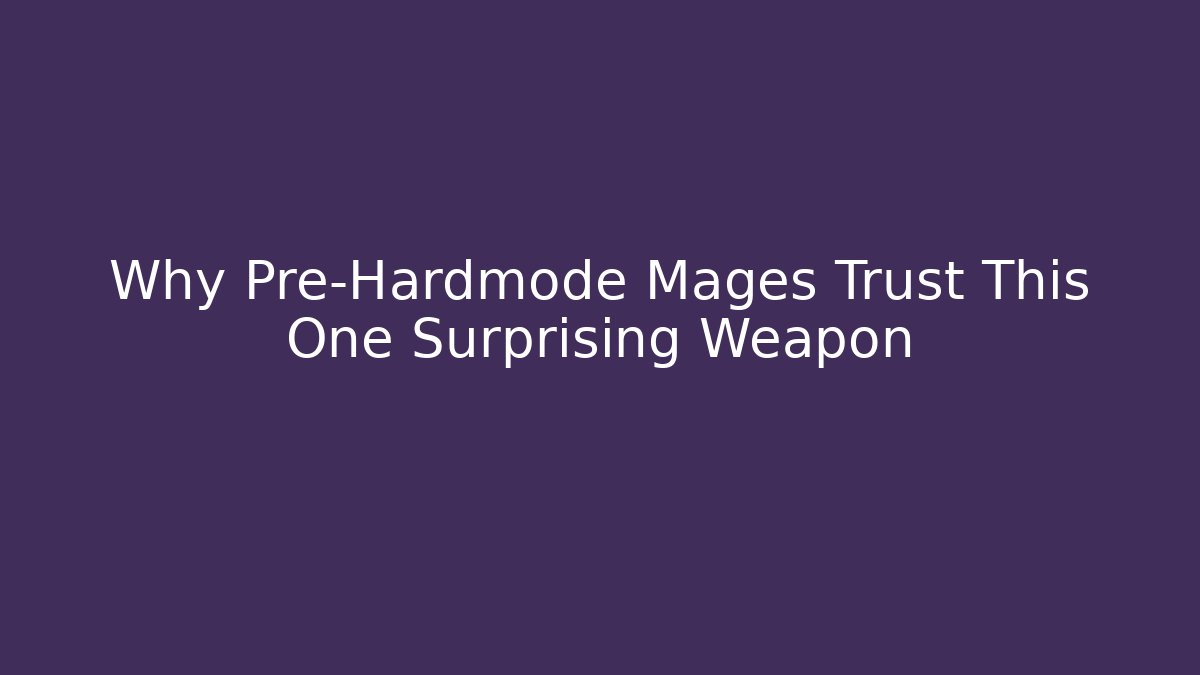 Why Pre-Hardmode Mages Trust This One Surprising Weapon