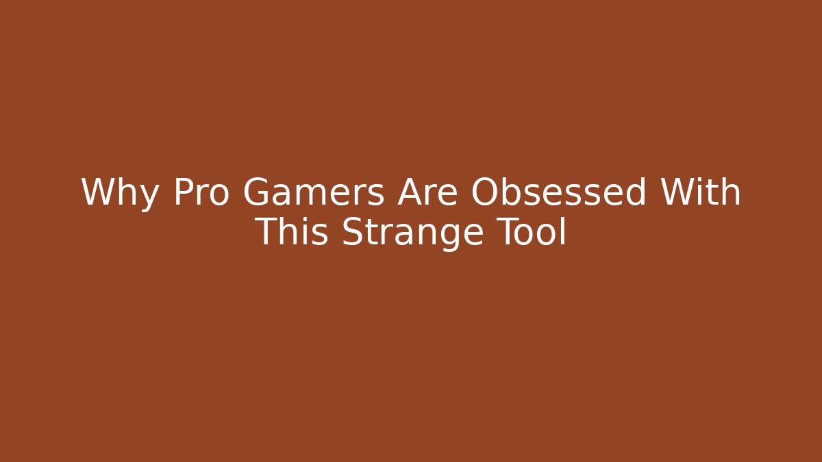 Why Pro Gamers Are Obsessed With This Strange Tool - Felix Cat Insurance